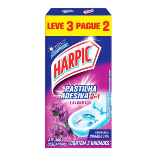 HARPIC PASTILHA ADES 2 EM 1 LAVANDA L3P2