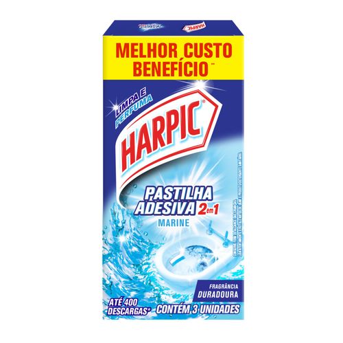 HARPIC PASTILHA ADES 2 EM 1 MARINE 3X9GR