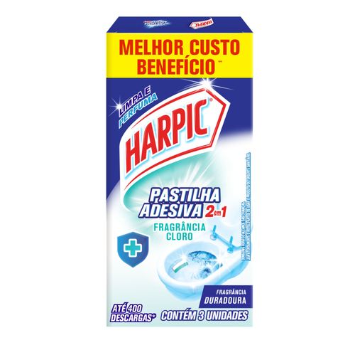 HARPIC PASTILHA ADES 2 EM 1 CLORO 3X9GR