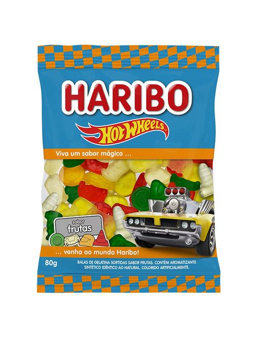 HARIBO GEL HOT WHEELS RACE FRUTAS 80GR