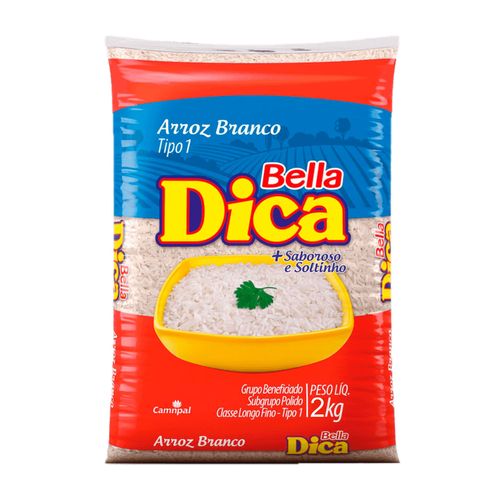 ARROZ T1 BELLA DICA BRANCO 2KG